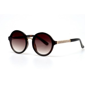Женские сонцезащитные очки 10958 коричневые с коричневой линзой 