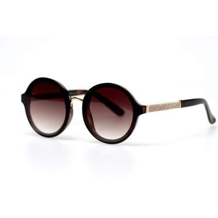 Жіночі сонцезахисні окуляри 10958 коричневі з коричневою лінзою 