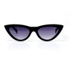 Жіночі сонцезахисні окуляри 10961 чорні з чорною лінзою 