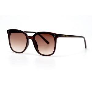 Женские сонцезащитные очки 10962 коричневые с коричневой линзой 