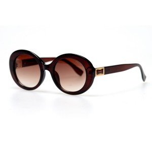 Женские сонцезащитные очки 10964 коричневые с коричневой линзой 