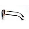 Женские сонцезащитные очки 10966 чёрные с бирюзовой линзой 