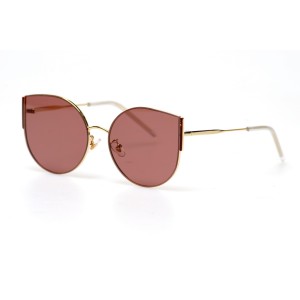 Имиджевые сонцезащитные очки 10987 золотые с коричневой линзой 