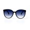 Жіночі сонцезахисні окуляри 11002 чорні з синьою лінзою . Photo 2