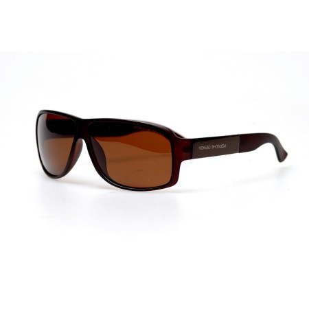 Мужские сонцезащитные очки 10891 коричневые с коричневой линзой 