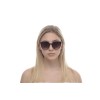 Жіночі сонцезахисні окуляри 11004 білі з коричневою лінзою 