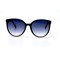 Жіночі сонцезахисні окуляри 11005 чорні з чорною лінзою . Photo 2