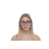 Жіночі сонцезахисні окуляри 11006 чорні з рожевою лінзою 