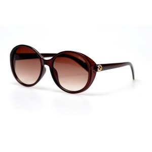 Жіночі сонцезахисні окуляри 11009 коричневі з коричневою лінзою 