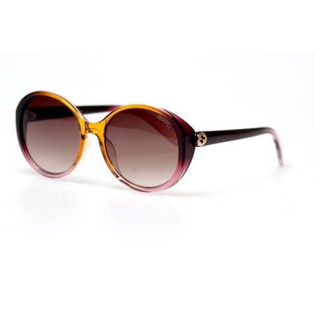 Женские сонцезащитные очки 11010 коричневые с коричневой линзой 