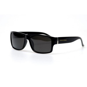 Мужские сонцезащитные очки 10892 чёрные с чёрной линзой 