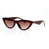 Женские сонцезащитные очки 11014 коричневые с коричневой линзой 