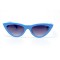 Женские сонцезащитные очки 11015 голубые с чёрной линзой . Photo 2