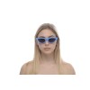 Жіночі сонцезахисні окуляри 11015 блакитні з чорною лінзою 