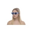 Жіночі сонцезахисні окуляри 11015 блакитні з чорною лінзою 