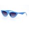 Женские сонцезащитные очки 11015 голубые с чёрной линзой . Photo 1