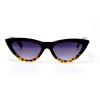 Жіночі сонцезахисні окуляри 11016 леопардові з чорною лінзою 
