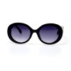 Женские сонцезащитные очки 11017 чёрные с чёрной линзой 