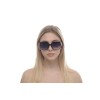 Женские сонцезащитные очки 11019 чёрные с чёрной линзой 