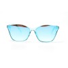 Женские сонцезащитные очки 11021 синие с синей линзой 