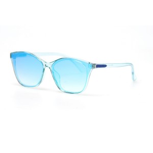 Женские сонцезащитные очки 11021 синие с синей линзой 