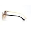 Женские сонцезащитные очки 11022 коричневые с чёрной линзой 