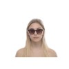 Жіночі сонцезахисні окуляри 11022 коричневі з чорною лінзою 