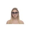 Женские сонцезащитные очки 11025 чёрные с прозрачной линзой 