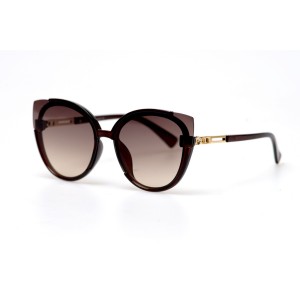 Женские сонцезащитные очки 11028 коричневые с коричневой линзой 