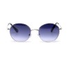 Жіночі сонцезахисні окуляри 11550 срібні з синьою лінзою 