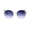 Женские сонцезащитные очки 11550 серебряные с синей линзой . Photo 2
