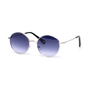 Женские сонцезащитные очки 11550 серебряные с синей линзой 