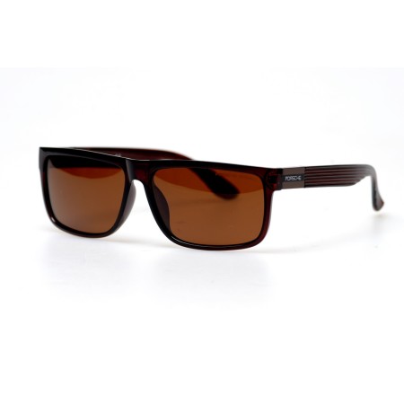 Мужские сонцезащитные очки 10894 коричневые с коричневой линзой 