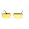 Cонцезахисні окуляри для водіїв стандарт 11059 золоті з жовтою лінзою 