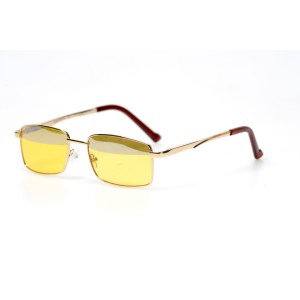 Водительские сонцезащитные очки стандарт 11059 золотые с жёлтой линзой 