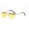 Водительские сонцезащитные очки стандарт 11059 золотые с жёлтой линзой . Photo 1