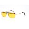 Водительские сонцезащитные очки стандарт 11060 золотые с жёлтой линзой . Photo 1