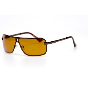 Водительские сонцезащитные очки стандарт 11063 коричневые с жёлтой линзой 
