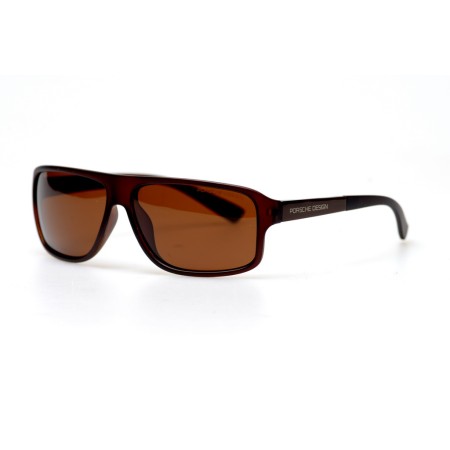 Мужские сонцезащитные очки 10897 коричневые с коричневой линзой 
