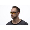Водительские сонцезащитные очки спорт 11076 чёрные с жёлтой линзой 