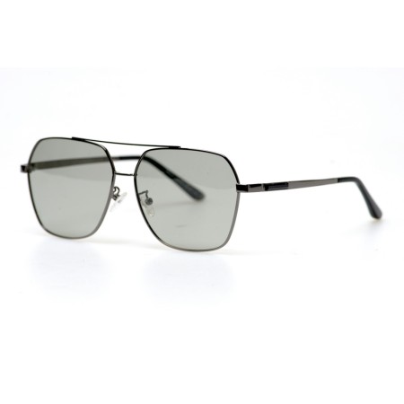 Мужские сонцезащитные очки 10910 серебряные с серой линзой 