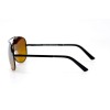 Водительские сонцезащитные очки авиатор 10741 чёрные с коричневой линзой 