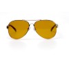 Водительские сонцезащитные очки авиатор 10742 золотые с коричневой линзой 