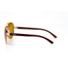 Cонцезахисні окуляри для водіїв авіатор 10742 золоті з коричневою лінзою 
