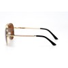 Водительские сонцезащитные очки авиатор 11051 золотые с коричневой линзой 