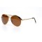 Водительские сонцезащитные очки авиатор 11051 золотые с коричневой линзой . Photo 1