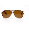 Водительские сонцезащитные очки авиатор 11053 коричневые с коричневой линзой 