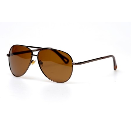 Cонцезахисні окуляри для водіїв авіатор 11053 коричневі з коричневою лінзою 
