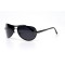 Водительские сонцезащитные очки авиатор 11054 чёрные с чёрной линзой . Photo 1
