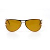 Водительские сонцезащитные очки авиатор 11055 золотые с жёлтой линзой 